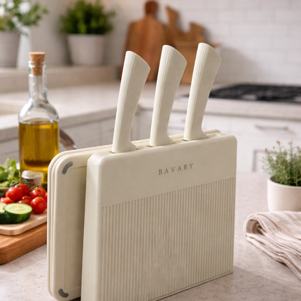 Bavary BAVARY Messenset met Snijplanken – 8-delig