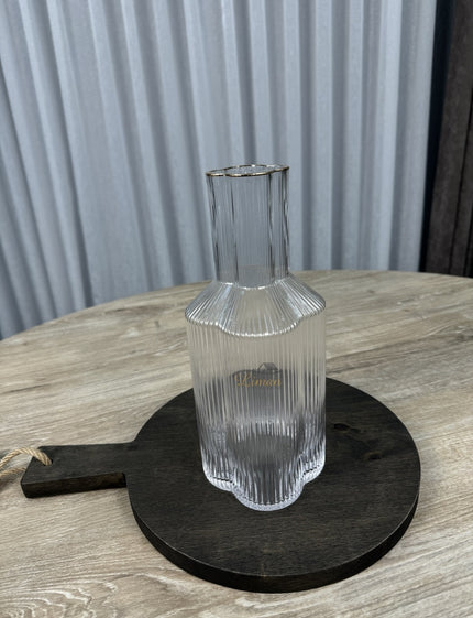 Bavary Flower Karaaf Transparant - Gold  1.5 Liter