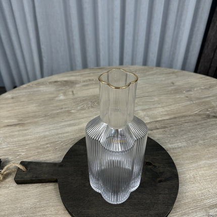 Bavary Flower Karaaf Transparant - Gold  1.5 Liter