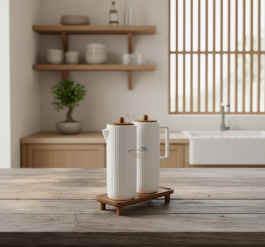 Bavary Line Olie & Azijnset met Acacia Stand