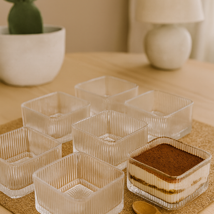 Bavary Line Vierkant Kommenset 9 cm | 6 Delig