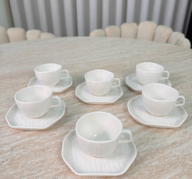 Bavary Linea Espressoset 12 Delig | 6 persoons Wit