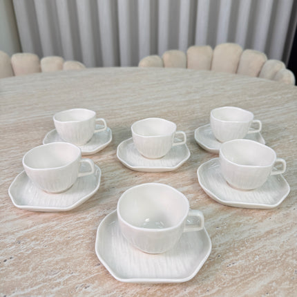 Bavary Linea Espressoset 12 Delig | 6 persoons Wit