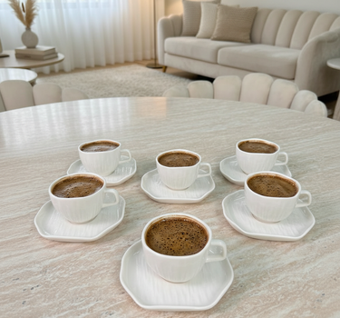 Bavary Linea Espressoset 12 Delig | 6 persoons Wit - Cermico