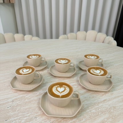 Bavary Linea Koffieset 12 Delig | 6 Persoons Beige