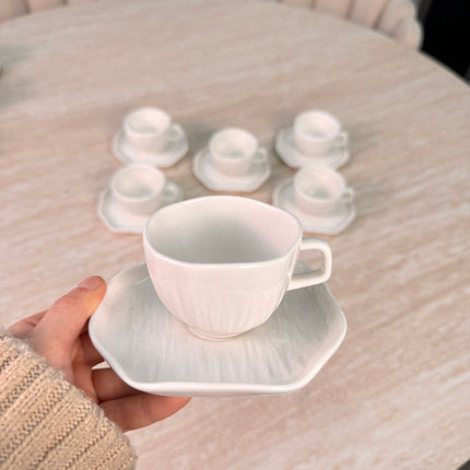 Bavary Linea Koffieset 12 Delig | 6 Persoons Wit