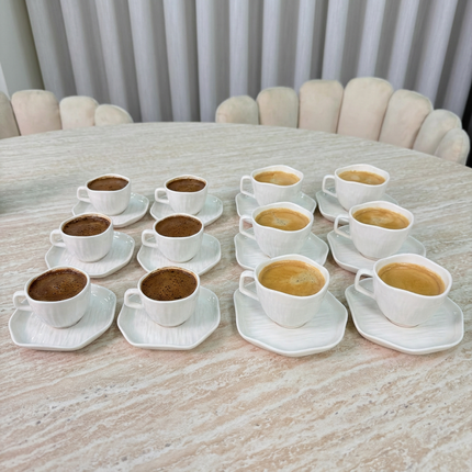 Bavary Linea Koffieset 12 Delig | 6 Persoons Wit