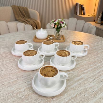 Bavary Lines Espressoset 12 Delig | 6 persoons Wit