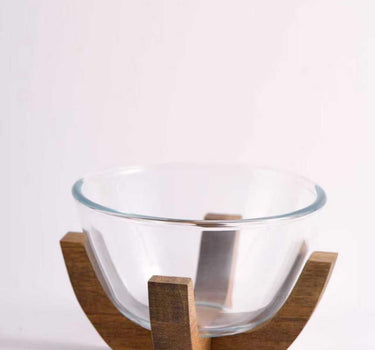 Bavary Organisch glazen schaal met stand | 13.8 cm