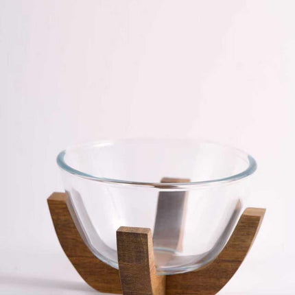 Bavary Organisch glazen schaal met stand | 13.8 cm