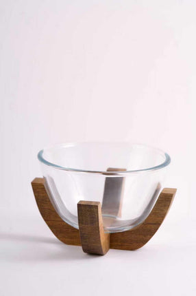 Bavary Organisch glazen schaal met stand | 13.8 cm