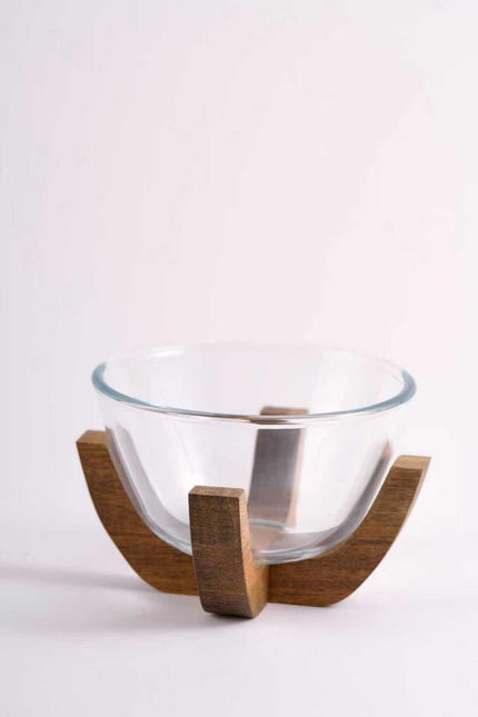 Bavary Organisch glazen schaal met stand | 13.8 cm