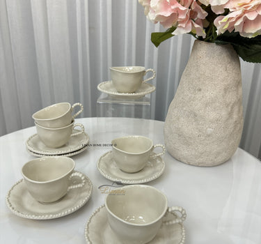 Bavary Parel Espressoset 12 Delig | 6 Persoons Beige