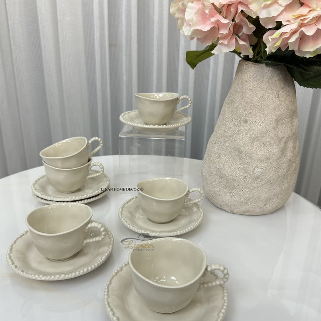 Bavary Parel Espressoset 12 Delig | 6 Persoons Beige