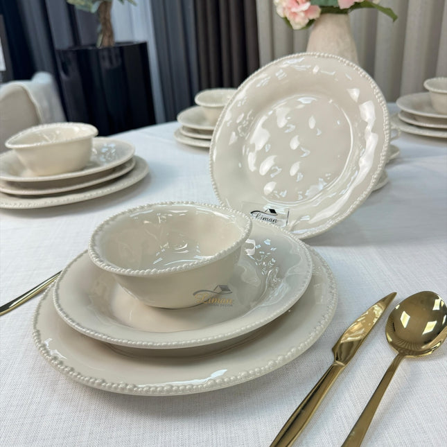 Bavary Parel Serviesset 24 Delig | 6 Persoons Beige