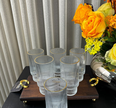Bavary Ray Long 6 Delige Glas 300 ML Gold