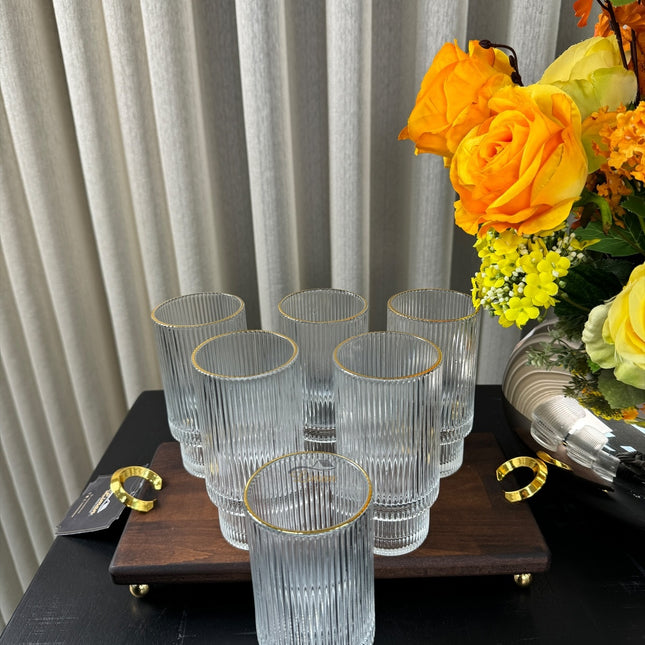 Bavary Ray Long 6 Delige Glas 300 ML Gold