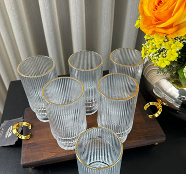 Bavary Ray Long 6 Delige Glas 300 ML Gold