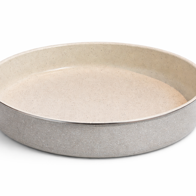 Bavary Rond Ovenschaal Graniet Beige 40cm