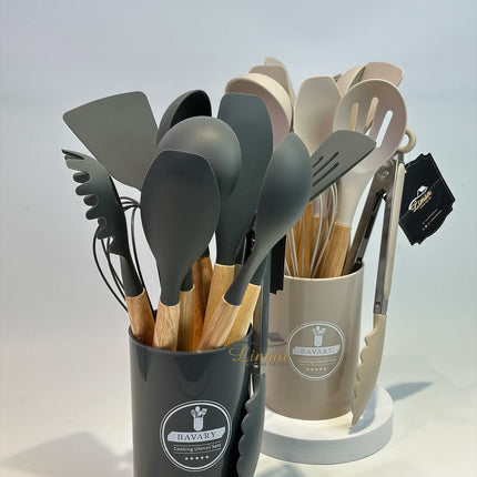 Bavary Silikon Keukengereiset 6 Delig Antraciet