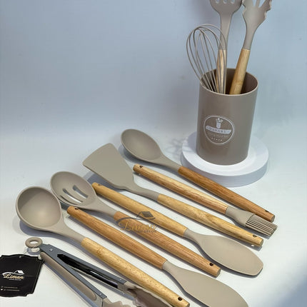 Bavary Silikon Keukengereiset 6 Delig Beige