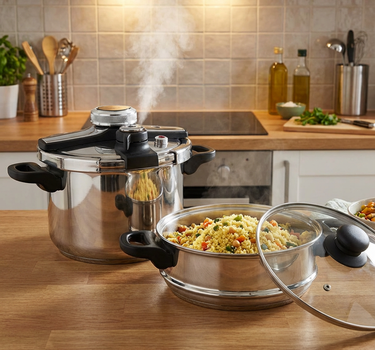 Bavary Snelkook- / couscous pan 24 cm | 6 Liter