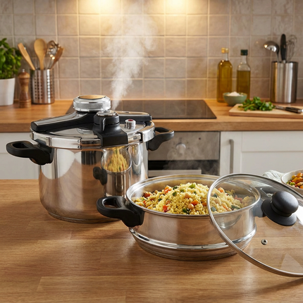 Bavary Snelkook- / couscous pan 24 cm | 6 Liter