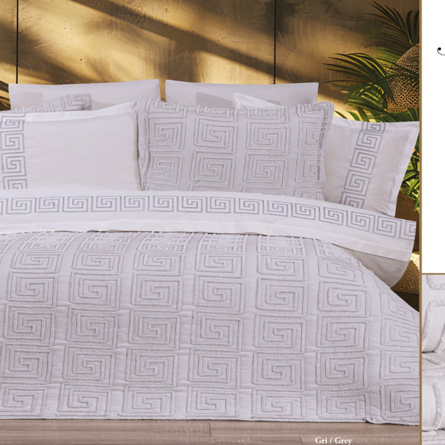 Bella Bella Home Athena Spreiset 9 delig Grijs