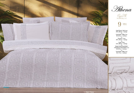 Bella Bella Home Athena Spreiset 9 delig Grijs