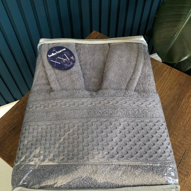 Bella Bella Home Badjas 2XL Grijs 3 Delig