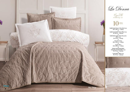 Bella Bella Home Donna Spreiset 10 delig Beige