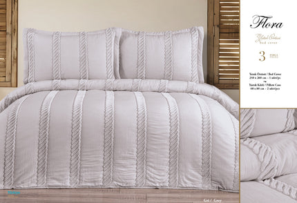 Bella Bella Home Flora Spreiset 3 delig Grijs