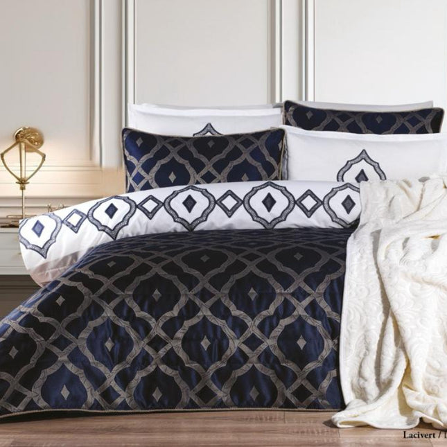 Bella Bella Home Ilayda Spreiset 10 delig Donkerblauw
