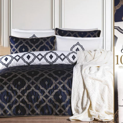 Bella Bella Home Ilayda Spreiset 10 delig Donkerblauw