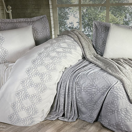 Bella Bella Home Kristina Dunne Spreiset 7 delig Grijs