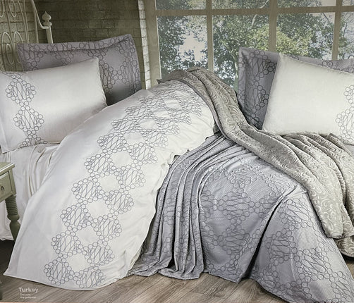 Bella Bella Home Kristina Dunne Spreiset 7 delig Grijs