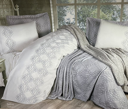 Bella Bella Home Kristina Dunne Spreiset 7 delig Grijs