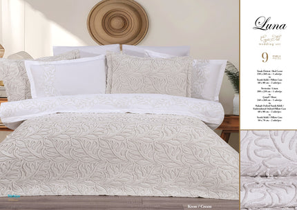 Bella Bella Home Luna Spreiset 9 delig Cream