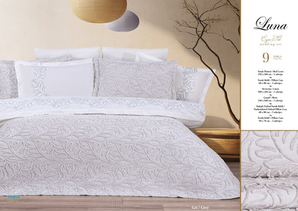 Bella Bella Home Luna Spreiset 9 delig Grijs