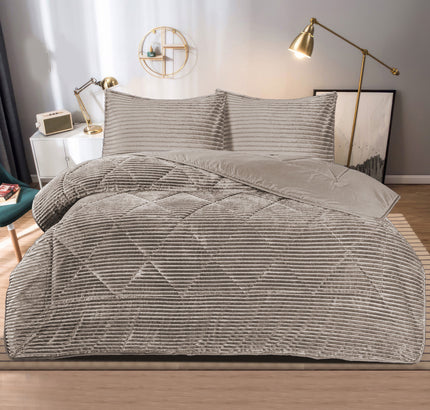 Bella Bella Home Winter Dream Deken set 3 delig Beige