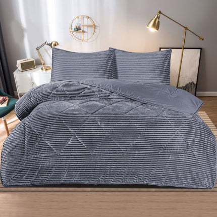 Bella Bella Home Winter Dream Deken set 3 delig Grijs