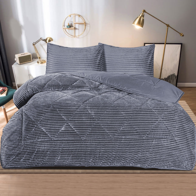 Bella Bella Home Winter Dream Deken set 3 delig Grijs