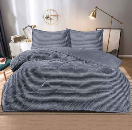 Bella Bella Home Winter Dream Deken set 3 delig Grijs