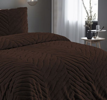 Bella Diamond 3-delige Zebra Bont Comforter (Dekbedset) – 220x240 cm – Bruin