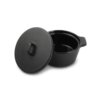 BonBistro Ardo Ovenschaal 15/10xH5,5cm met deksel zwart