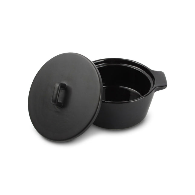 BonBistro Ardo Ovenschaal 15/10xH5,5cm met deksel zwart
