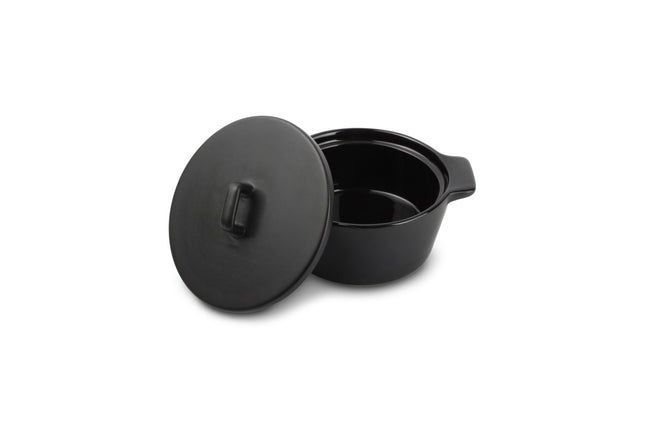 BonBistro Ardo Ovenschaal 15/10xH5,5cm met deksel zwart