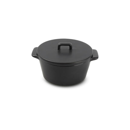 BonBistro Ardo Ovenschaal 15/10xH5,5cm met deksel zwart