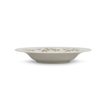 BonBistro Diep bord 23,5/14xH4cm brown flower Retro