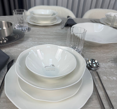 BonBistro Elva serviesset 16 delig | 4 Persoons Wit
